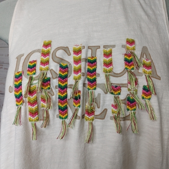 ANTHROPOLOGIE Pilcro Twist Back Embroidered Tank Top M - Picture 3 of 8